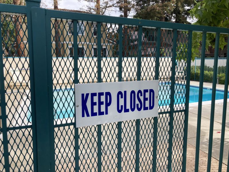 Removable Fence in Pool Area